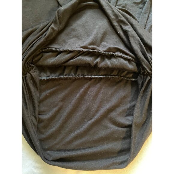 Max Edition Black Sleeveless Blouse Women’s XL Draped Pleated Front Relaxed Fit - Picture 11 of 12